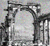 picture of columns and a large open arch